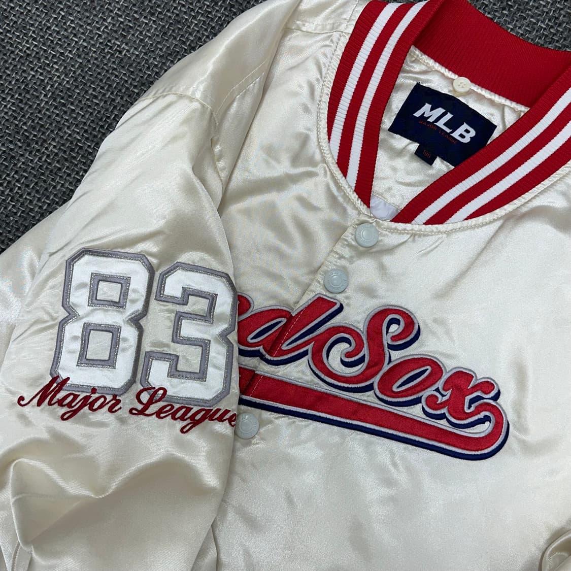 MLB 00s 올드스쿨 보스턴 레드삭스 새틴 야구점퍼 100 상품이미지6