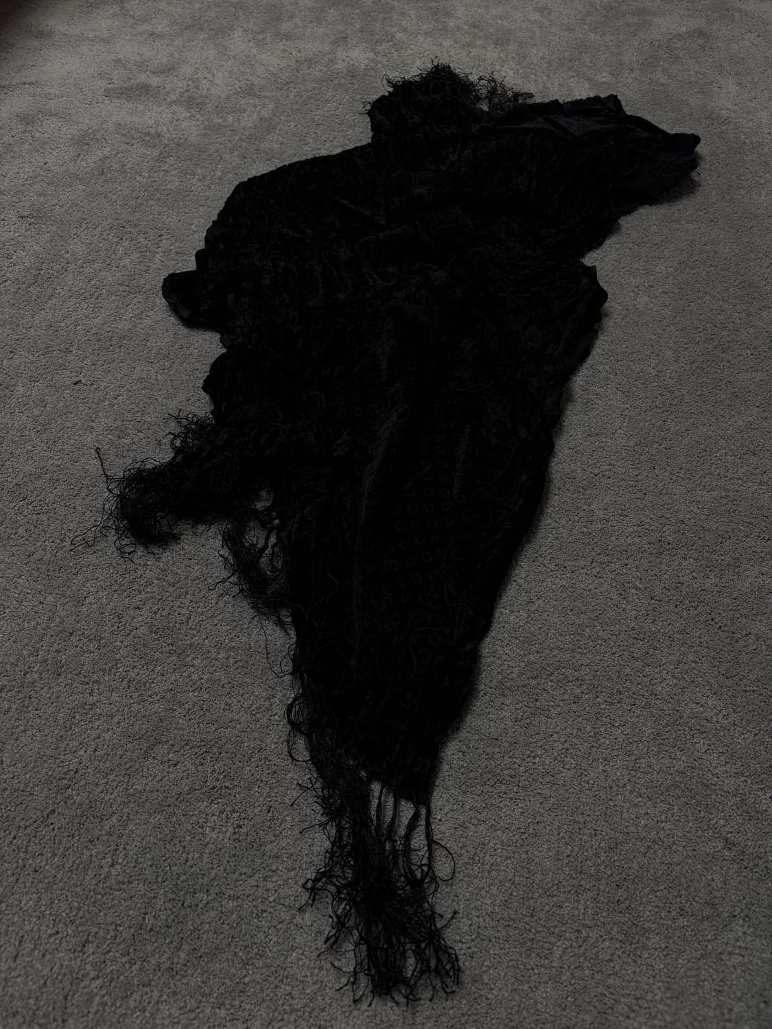 Vintage v-kei punk mood black scarf 상품이미지1