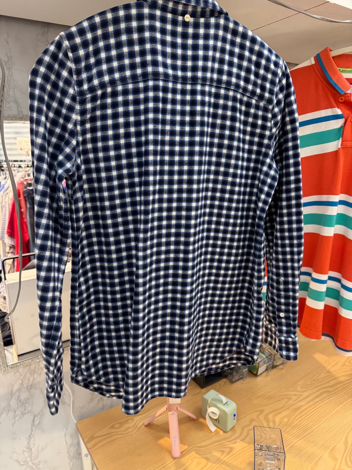  LACOSTE L!VE 라코스테 라이브 체크 플란넬 셔츠 상품이미지6