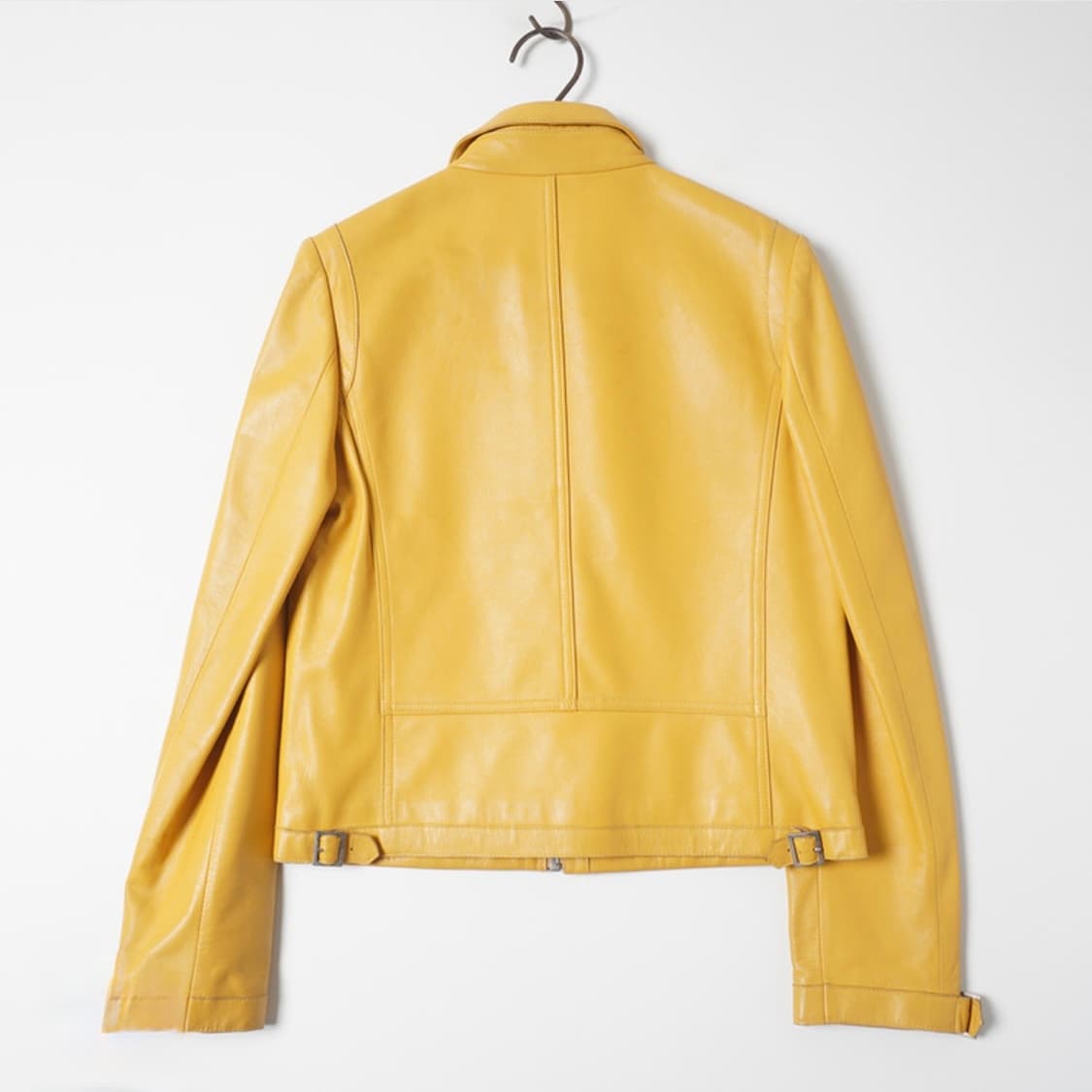 옐로우 램스킨 레더 자켓 상품이미지2