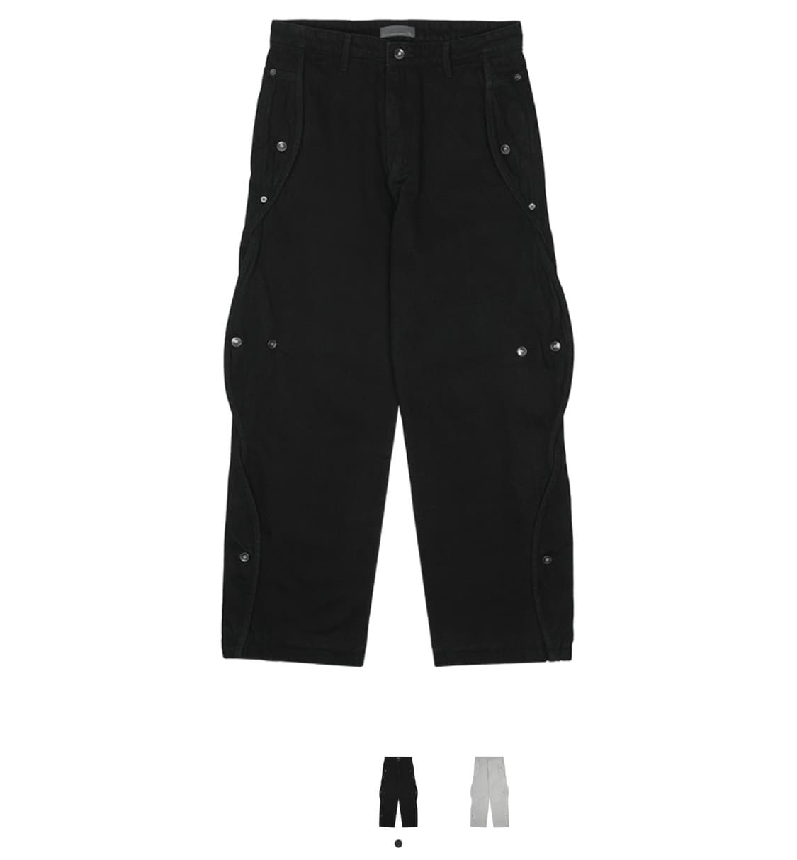 산산기어 코튼 웨이브 팬츠 블랙 상품이미지1