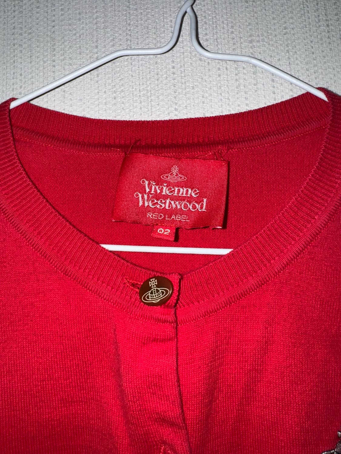 비비안웨스트우드 레드라벨 레드 가디건 상품이미지3