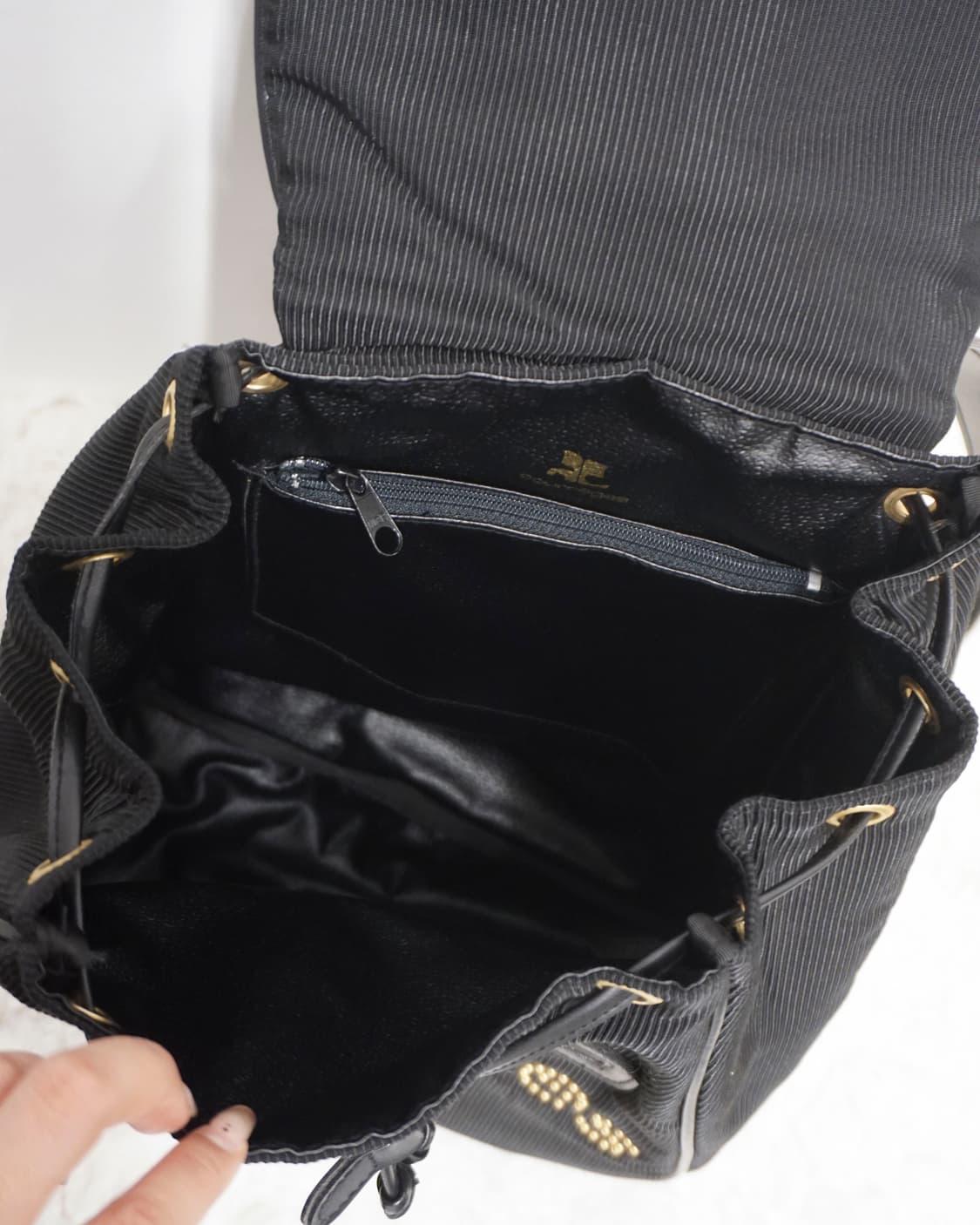 COURREGES logo stud bucket backpack 상품이미지8