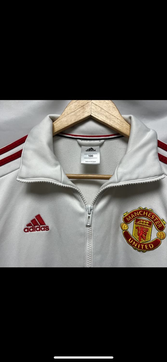[정품/100] 아디다스 맨유 삼선 화이트레드 트랙탑/져지 상품이미지4