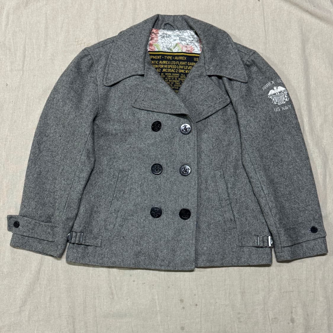 아비렉스 백로고 더블 울 피코트 M 상품이미지3