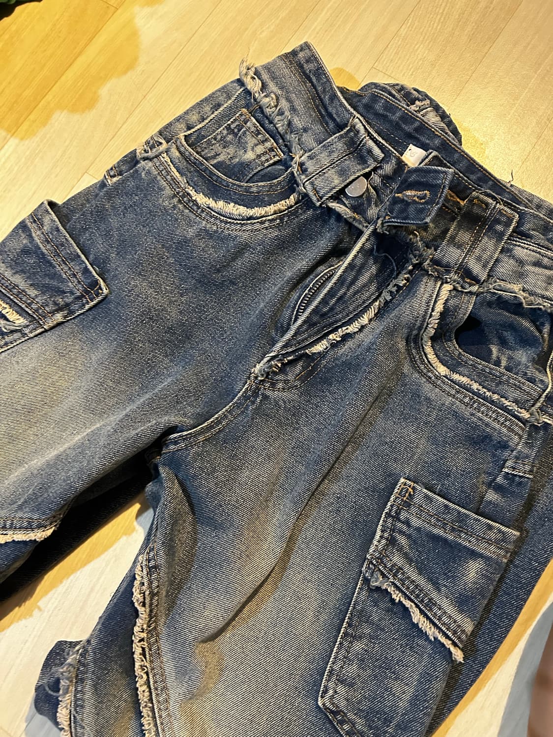 데님 카고 부츠컷 청바지 상품이미지1