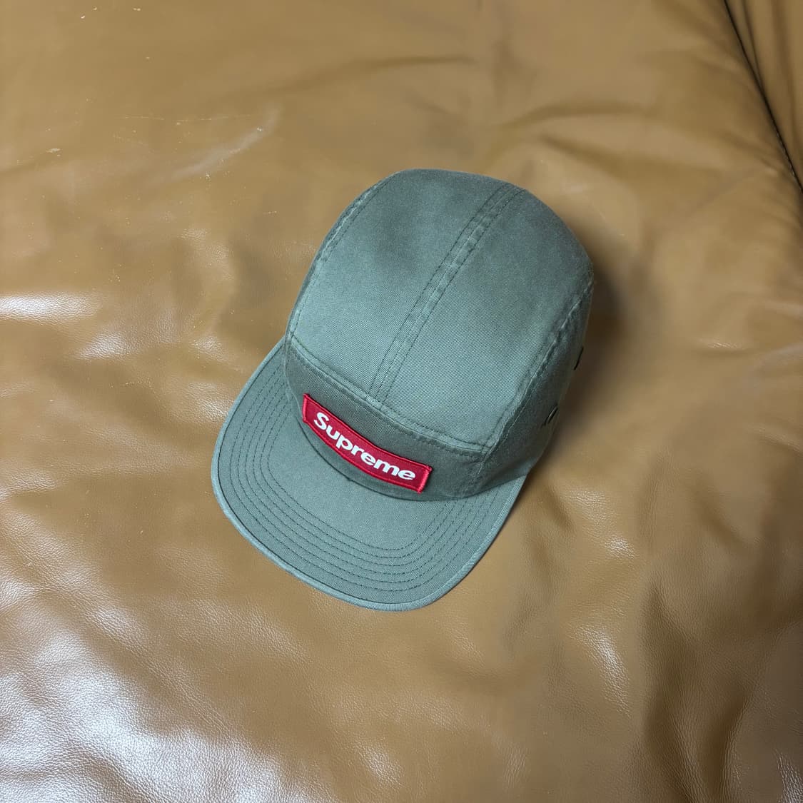 슈프림 캠프캡 모자 박스로고 밀리터리 카키 상품이미지5