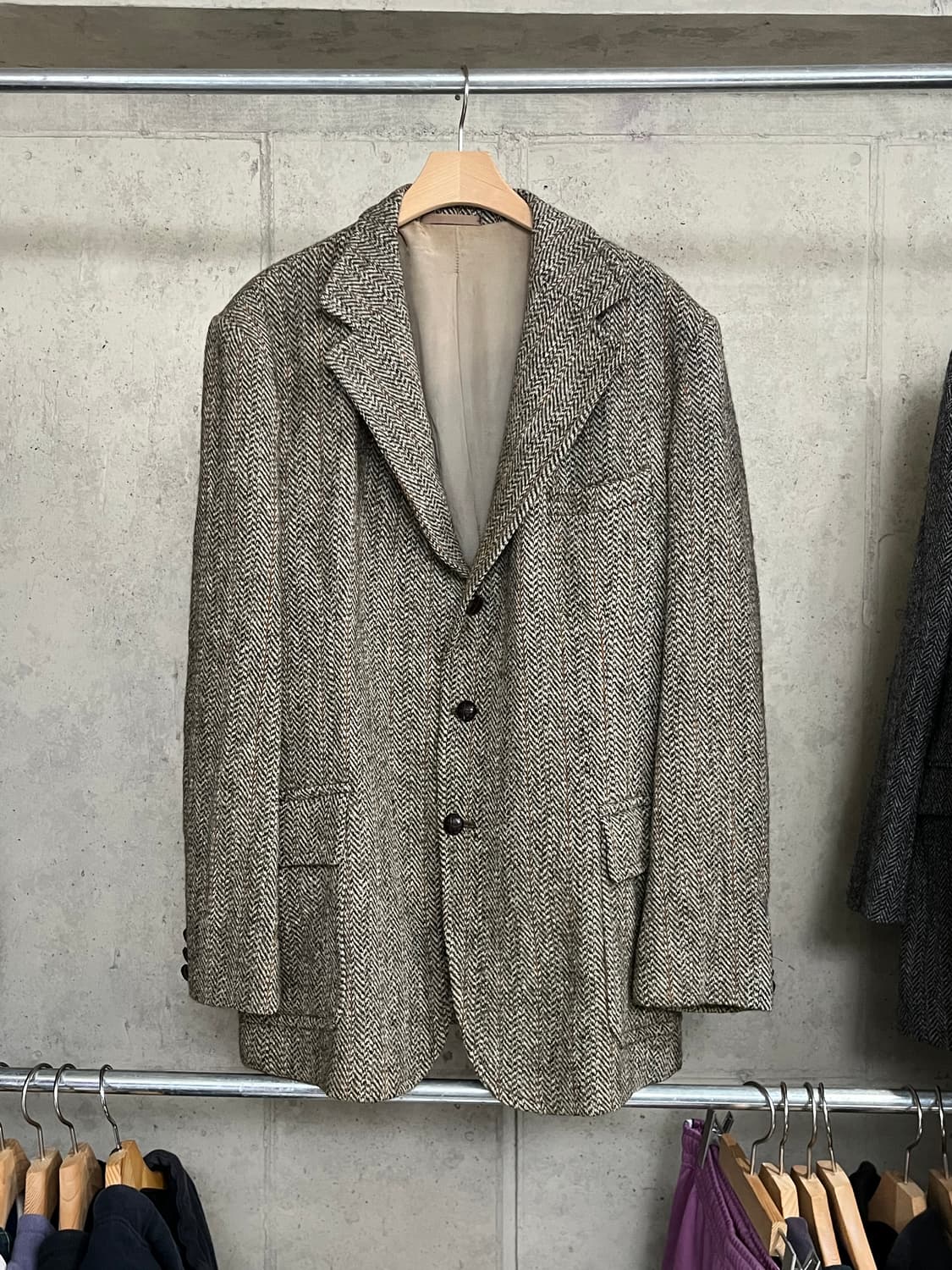 80s HARRISTWEED WOOL JACKET 상품이미지3