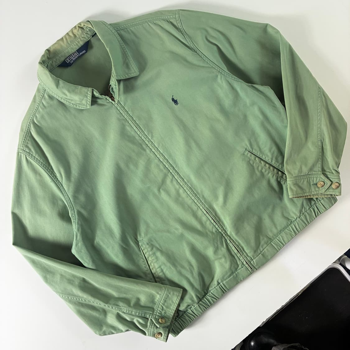Polo  폴로 랄프로렌 90,s 헤링턴 라이트그린 블루종 자켓 l 상품이미지2