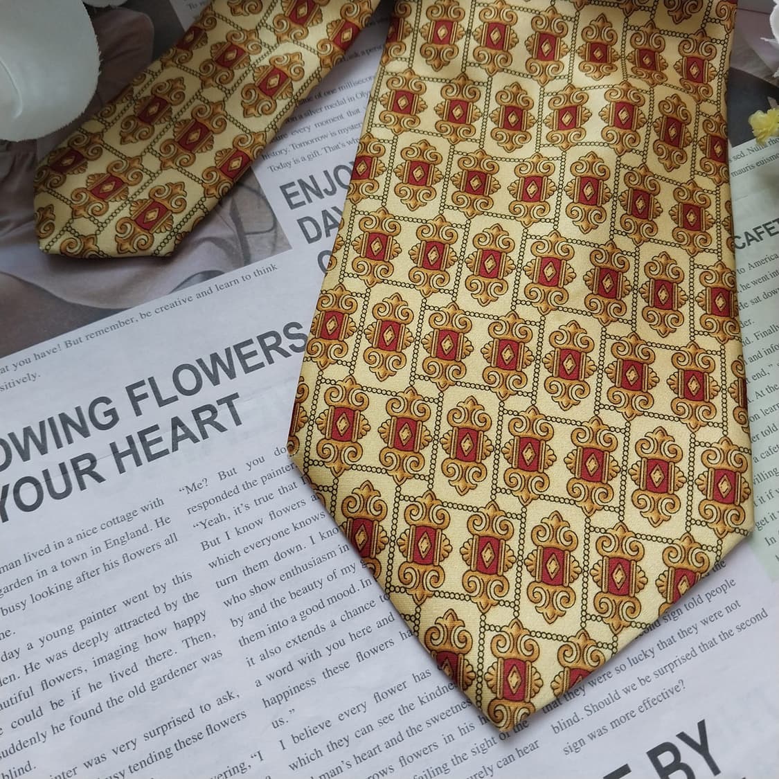 루카 프란치니 실크 기하 패턴 넥타이 10.1cm A등급 K1276

 상품이미지3