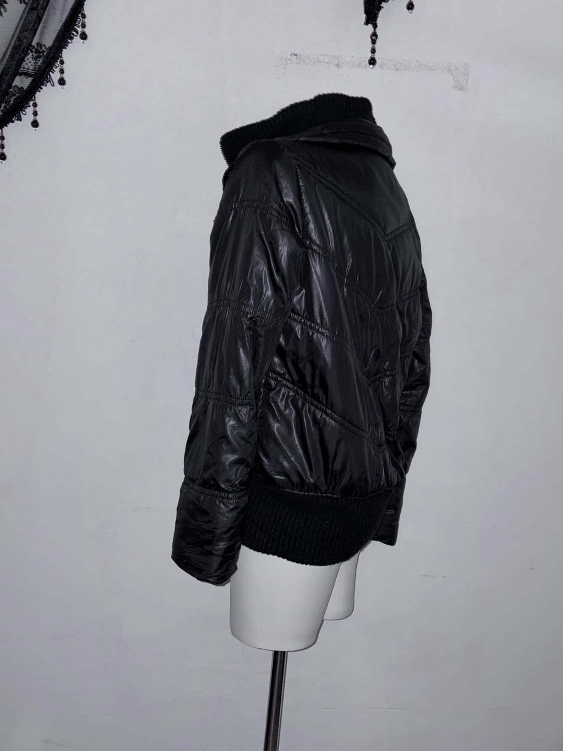 00s 유광 경량패딩 멀티집업 와투케 스트릿 y2k 락시크 고스펑크 상품이미지5