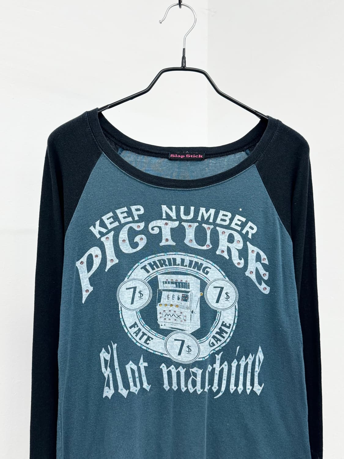 y2k 나그랑 프린팅 큐빅 슬리브 상품이미지6