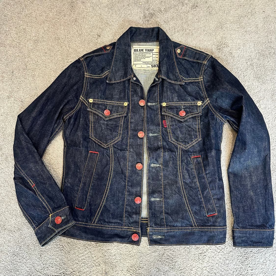 에드윈 BLUE TRIP 라인 503 데님 트러커 자켓M 상품이미지1