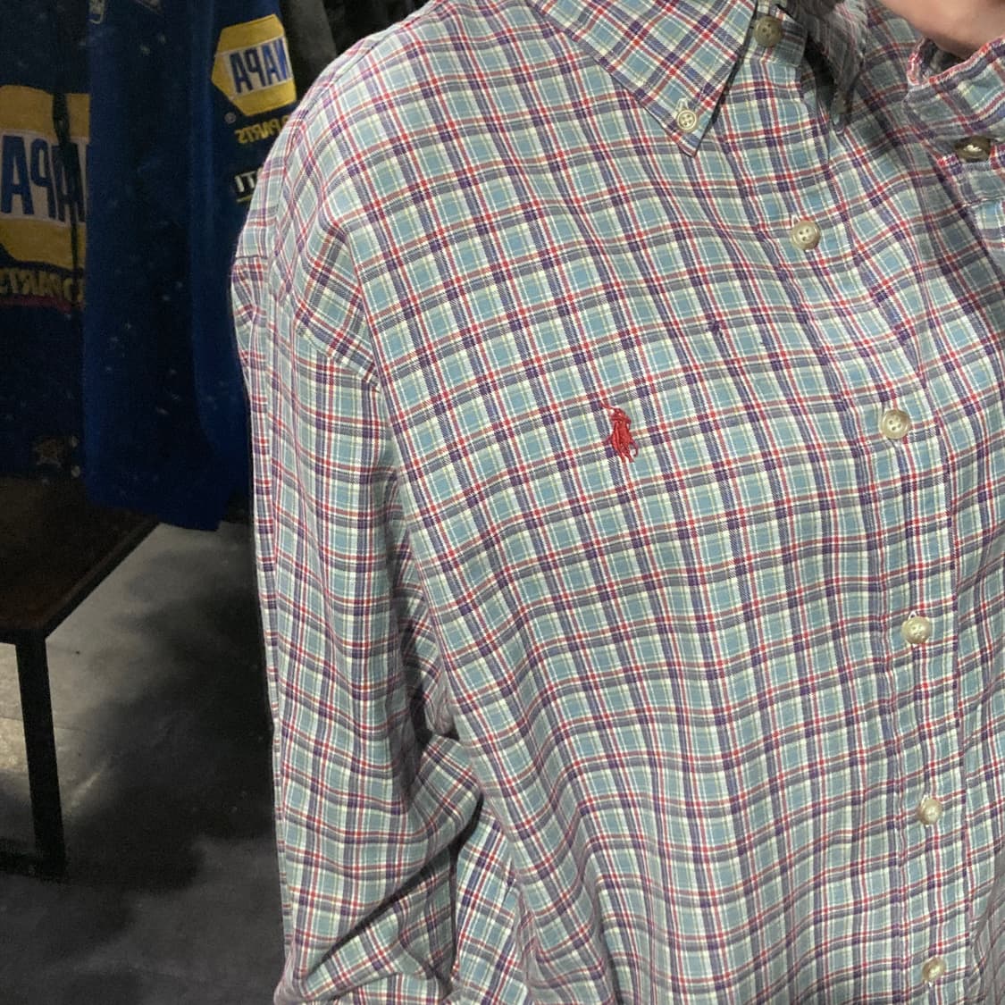 [IM]폴로 랄프로렌 타탄 체크 셔츠 블루 상품이미지5