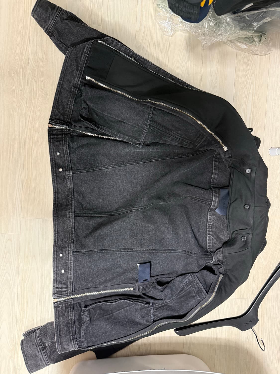 (48)준지 20ss 흑청 후드 트러커 자켓  상품이미지8