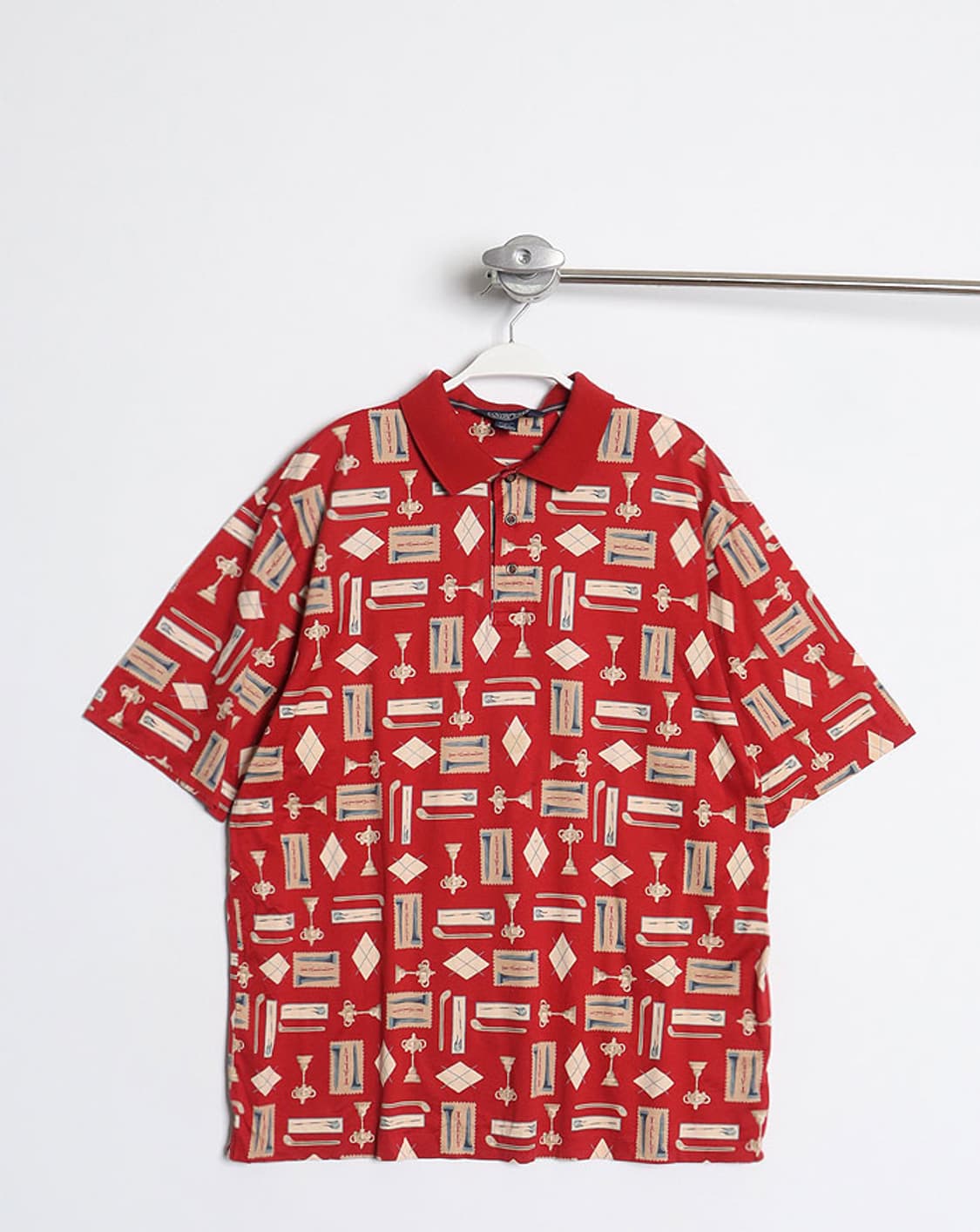 LANDS'END Pattern Pique Shirts 상품이미지1