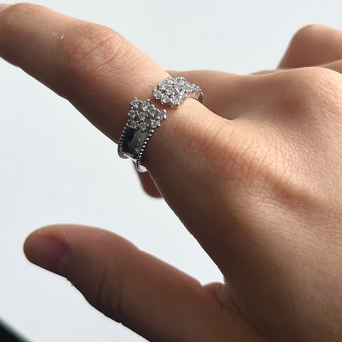 언발란스 큐빅 반지 상품이미지1