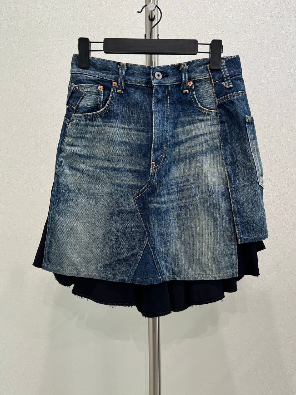 준야와타나베 12ss 레이어드 데님 스커트 상품이미지5