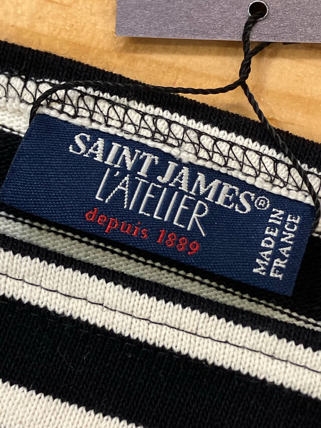 세인트제임스 길도 스트라이프 롱슬리브 블랙 화이트 #csz2220 상품이미지5