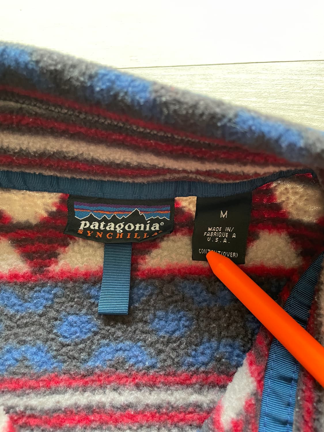 90s 파타고니아 신칠라 살티요 Saltillo 레드 patagonia 상품이미지3