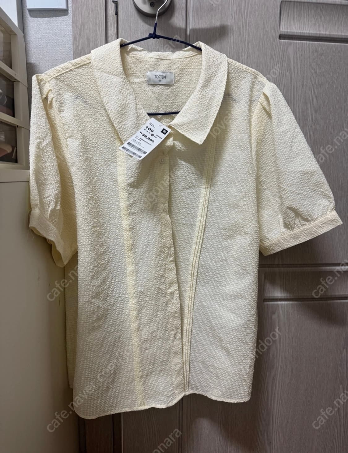 탑텐 topten 시어서커 볼륨 소매 블라우스 상품이미지1