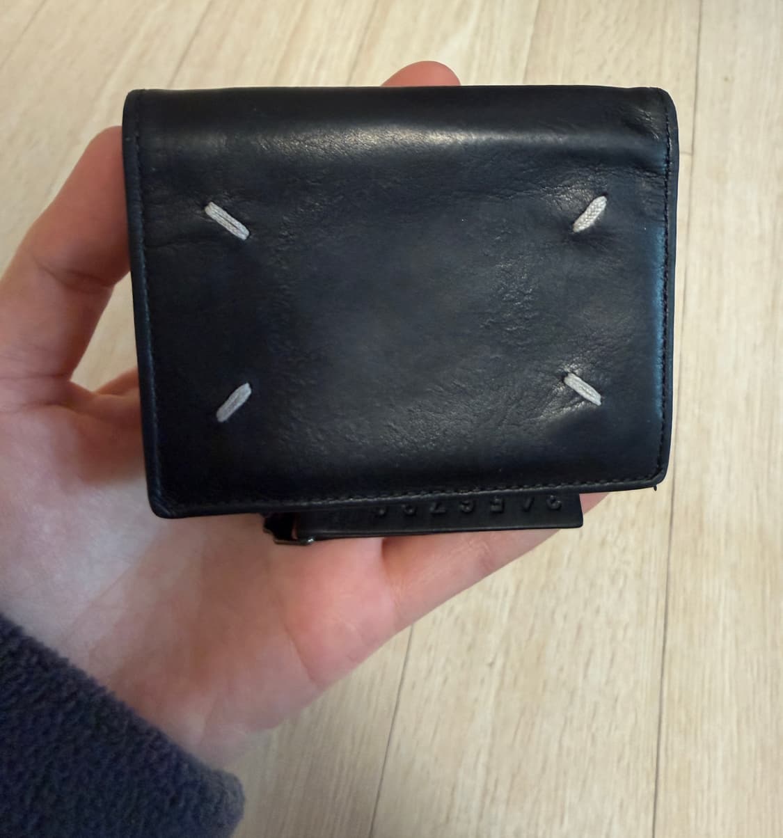 메종 마르지엘라 스티치레더 반지갑&지퍼형 반지갑블랙 상품이미지4