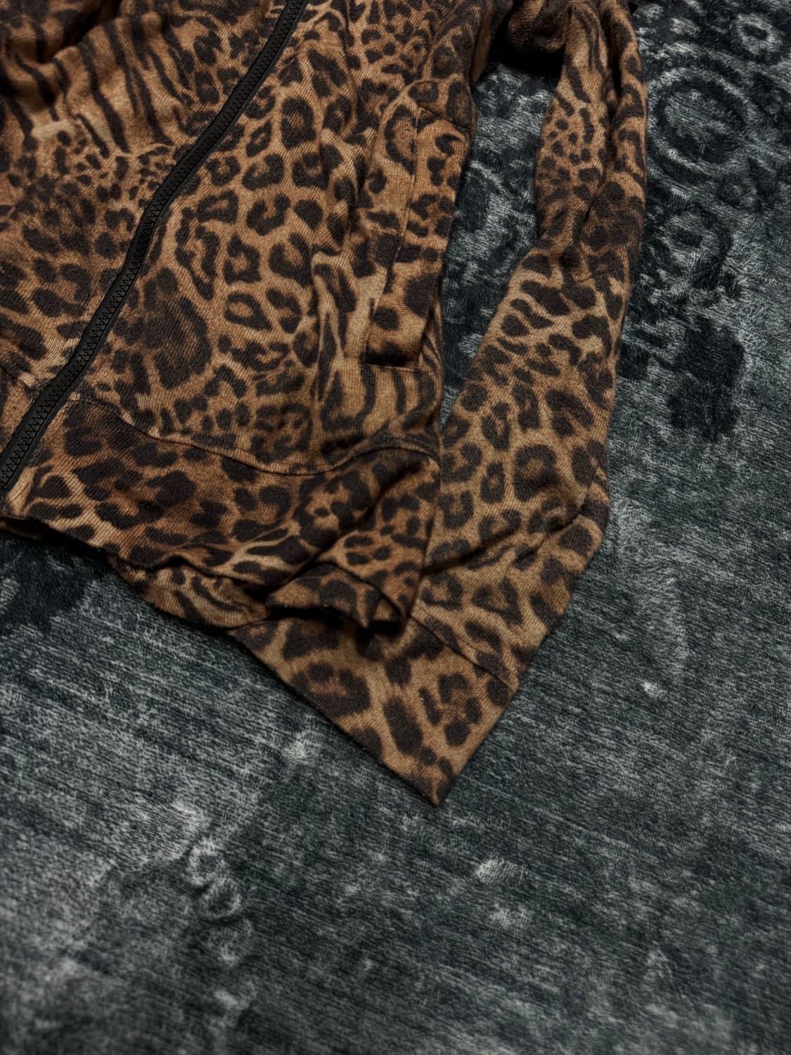 Xfrm 00s leopard knit hoodie  상품이미지5