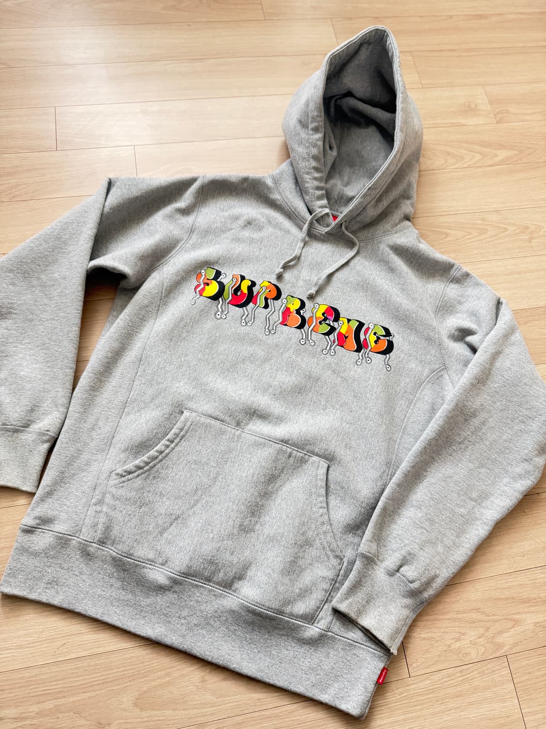 supreme 슈프림 그레이 후드 티셔츠 M 미듐 상품이미지1