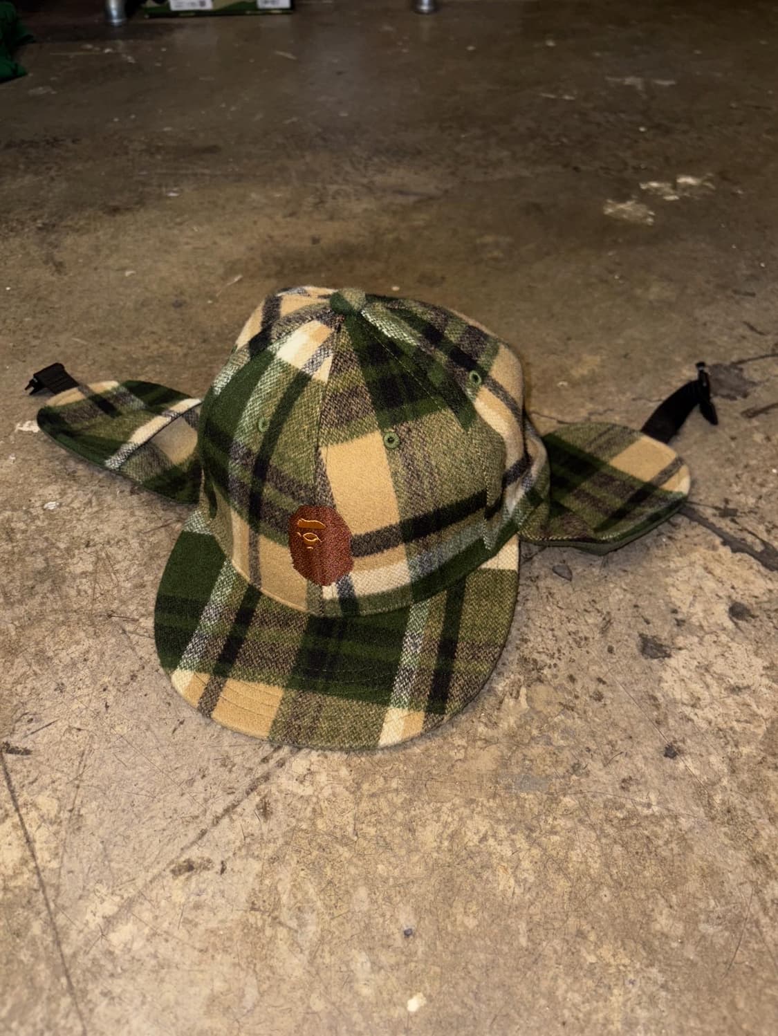 Bape Check Pattern Earmuffs Cap 상품이미지6