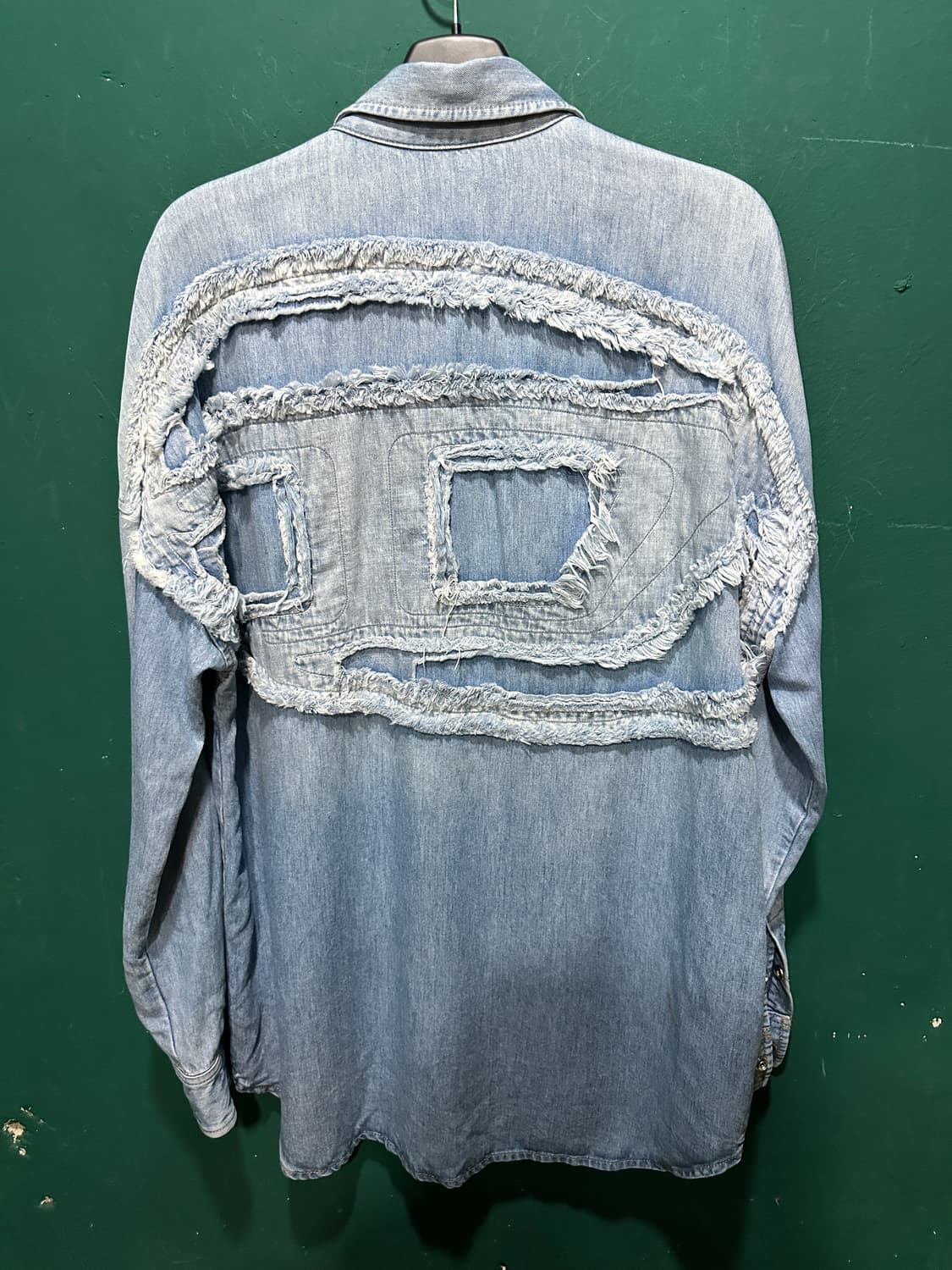 디젤 빅로고 플란넬 데님셔츠자켓 110사이즈 상품이미지1