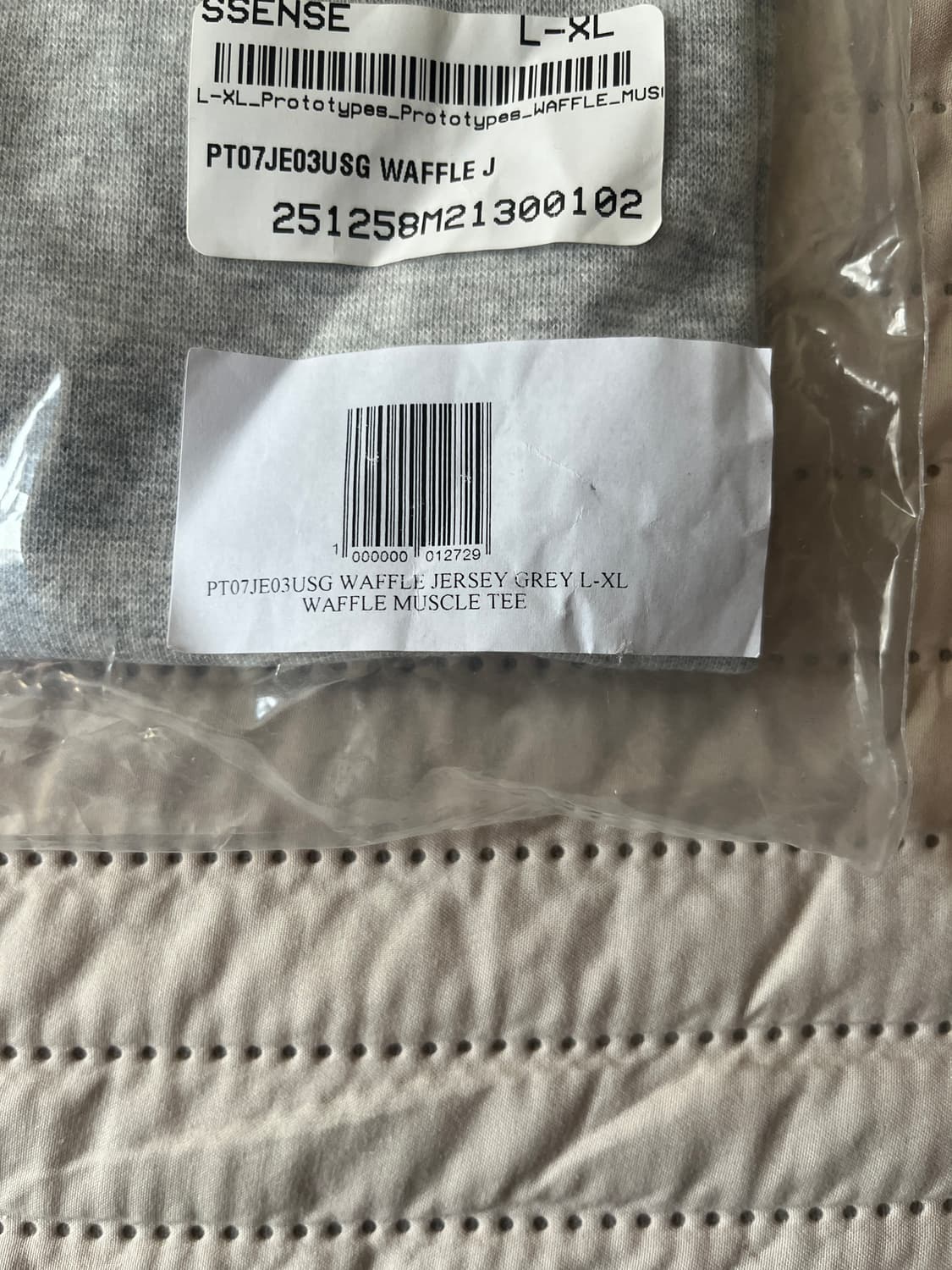 [L/XL] 프로토타입스 와플 머슬핏 티셔츠 그레이 상품이미지8