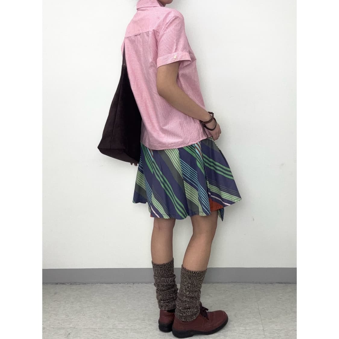 빈티지 핑크 반팔 셔츠 상품이미지4