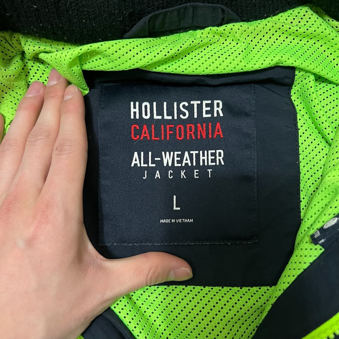 홀리스터 남성 로고 바람막이 자켓 L/100  상품이미지5