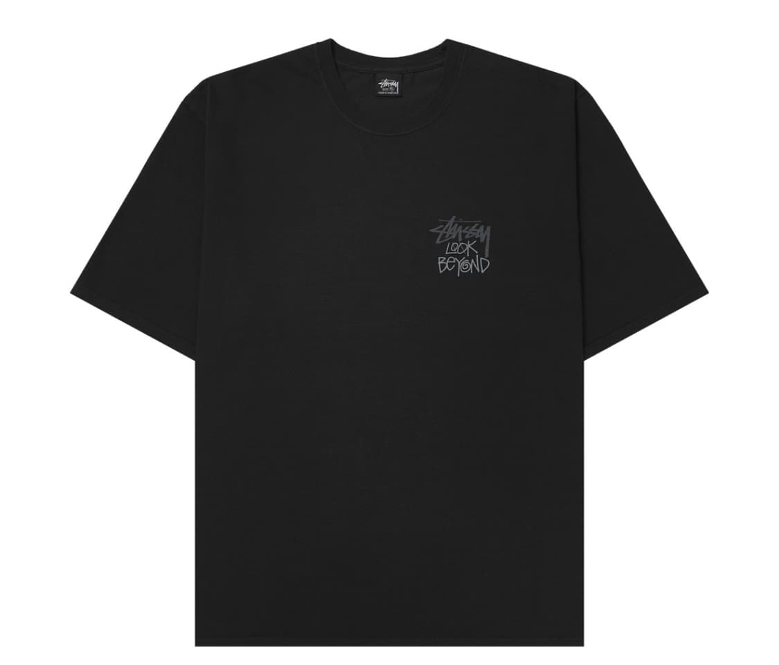 스투시 룩 비욘드 피그먼트 다이드 티셔츠 블랙 상품이미지1