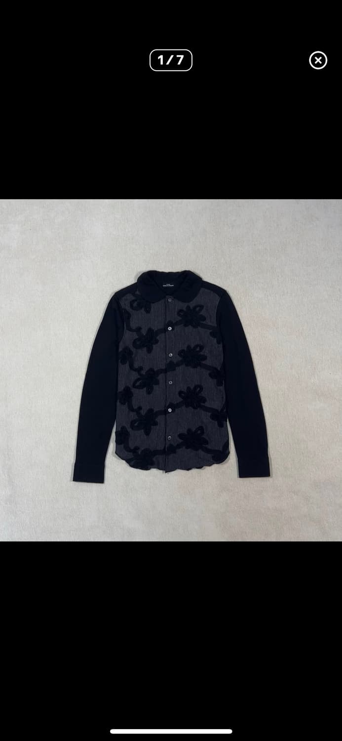 Wool Flower Black Cardigan 상품이미지1