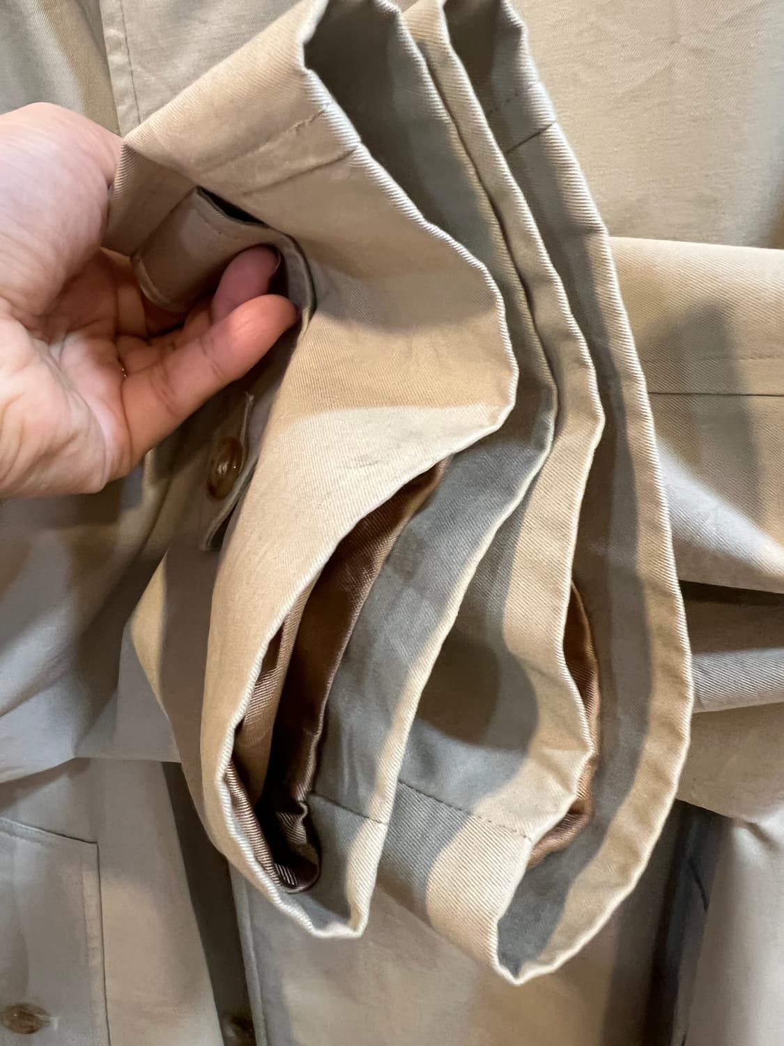 버버리 남성 베이지 개버딘맥코트 간절기트렌치코트 상품이미지4