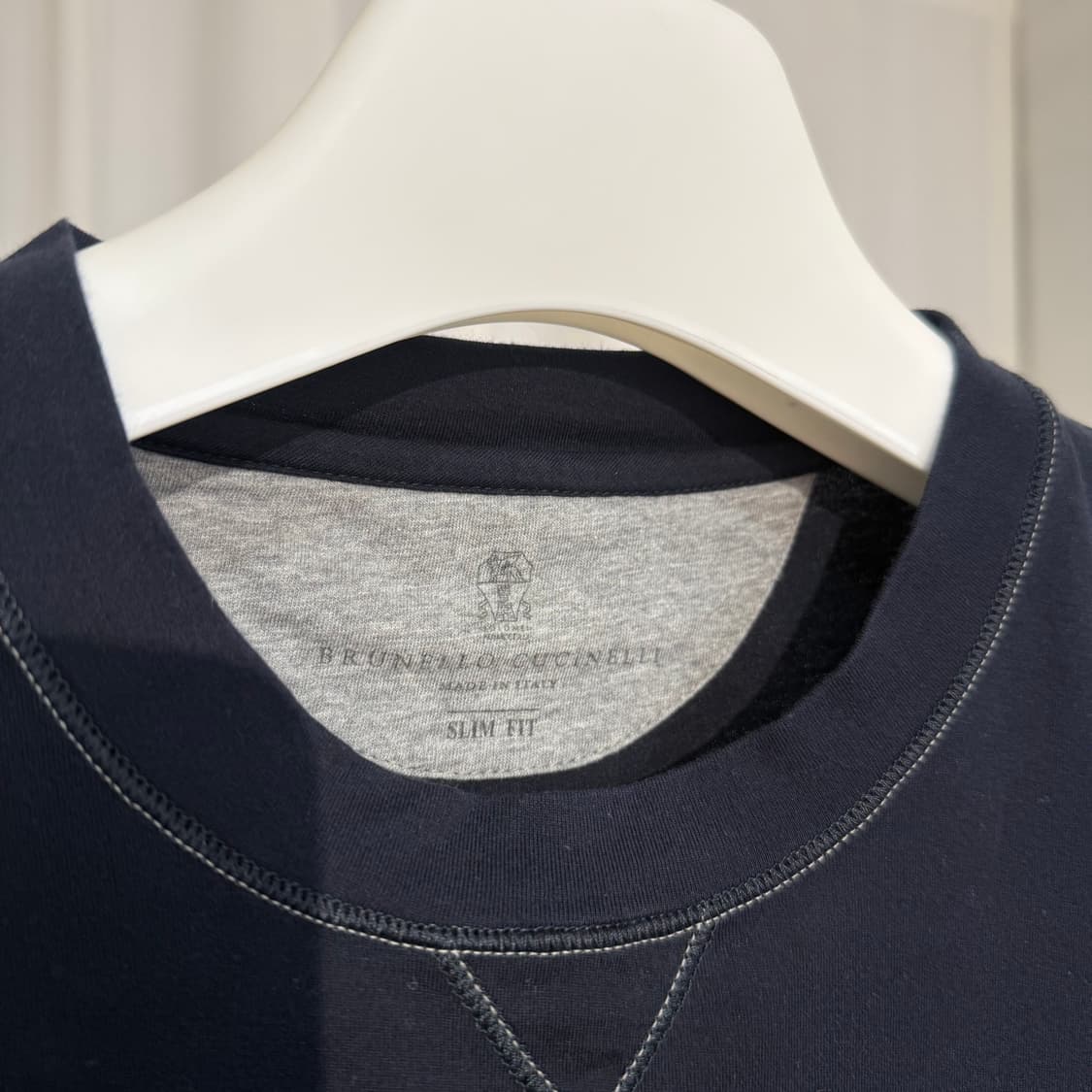 (85) 브루넬로 쿠치넬리 로고 반팔 티셔츠  상품이미지3