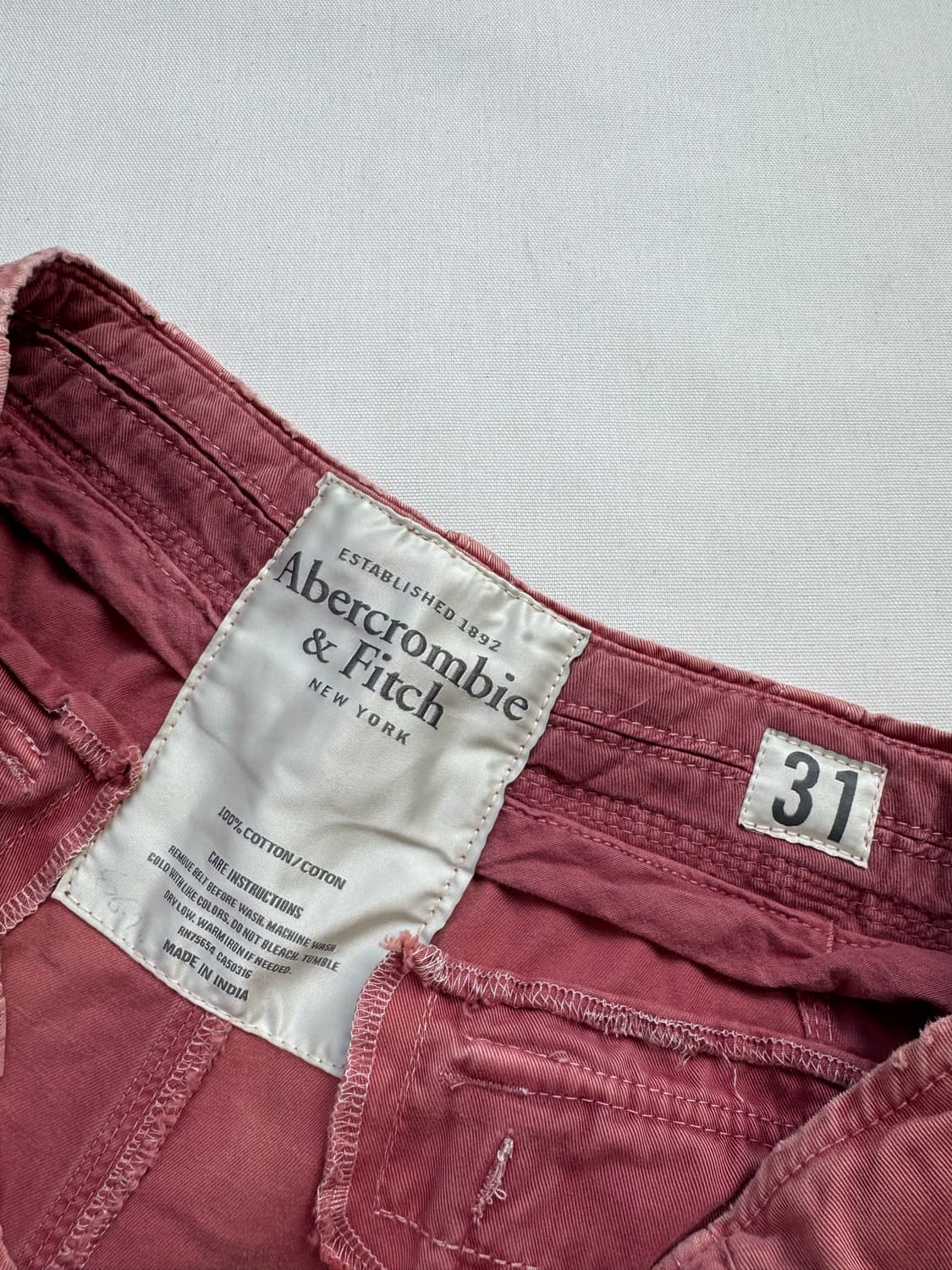(희귀) abercrombie 아베크롬비 빈티지 카고 핑크 반바지 상품이미지8