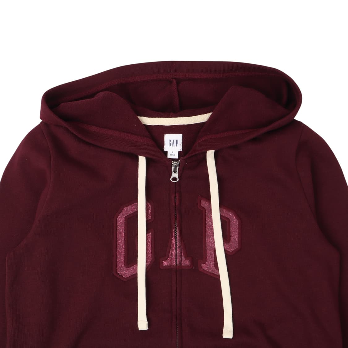 갭 버건디 로고 후드집업 상품이미지2