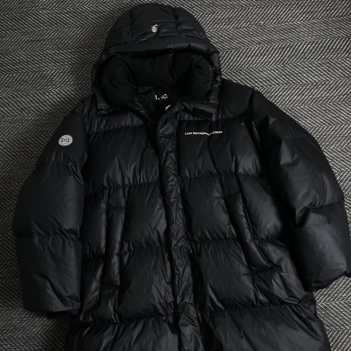 LMC 블랙 박시핏 다운 롱패딩 y 2827 상품이미지1