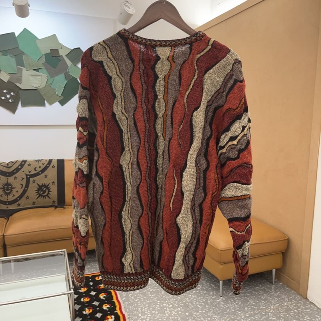 빈티지 히피 보헤미안 그런지 케이블 니트 M C07459 상품이미지4