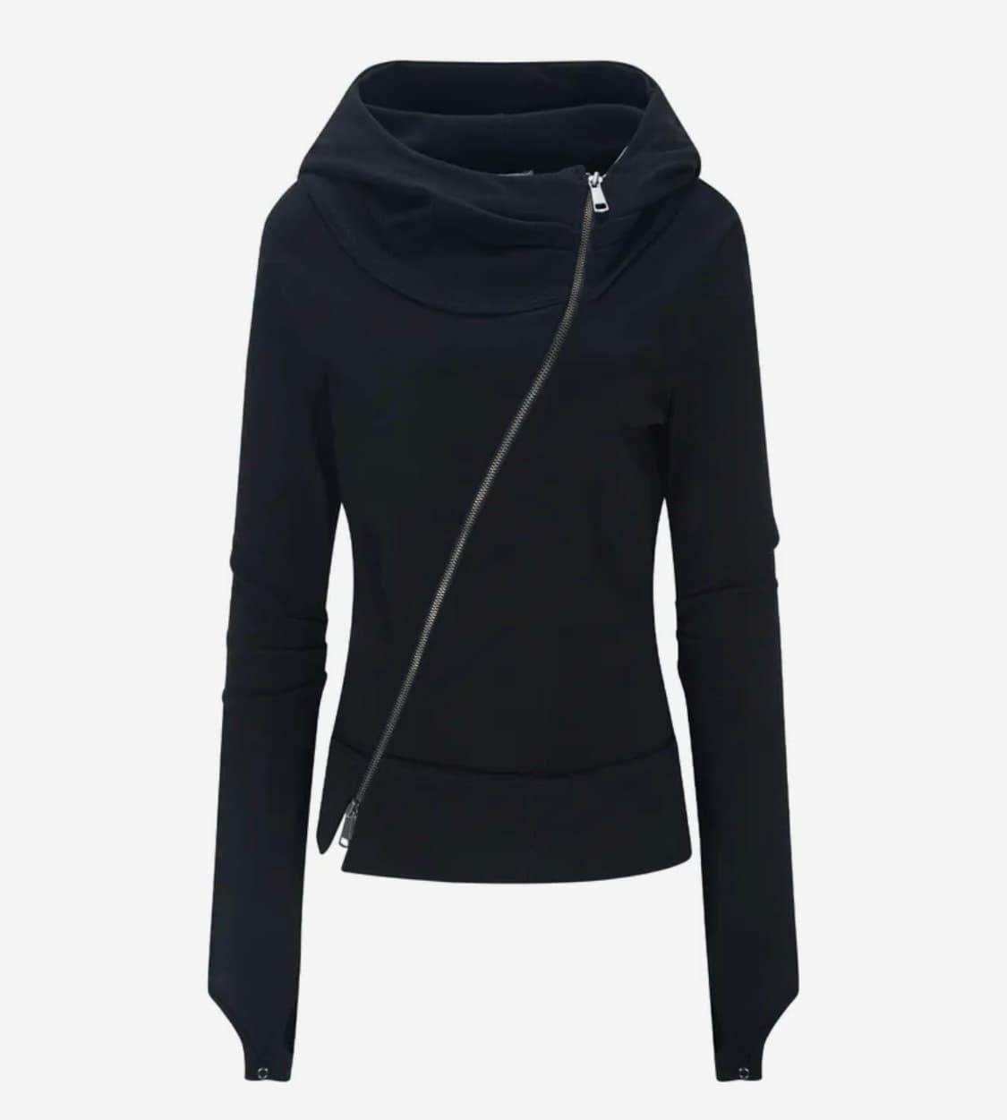 플리즈노팔로우 에디 언발 하이넥 후드집업 상품이미지2