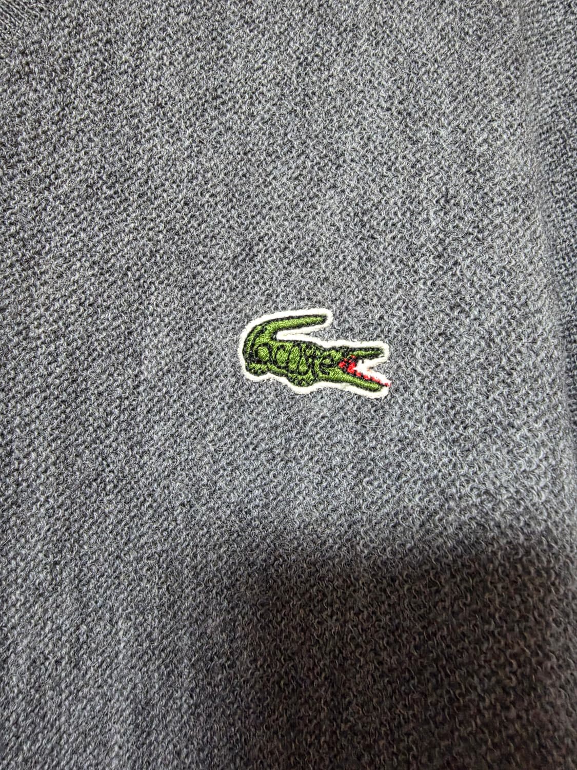 LACOSTE 90년대 라코스테 그레이 브이넥 니트 상품이미지6