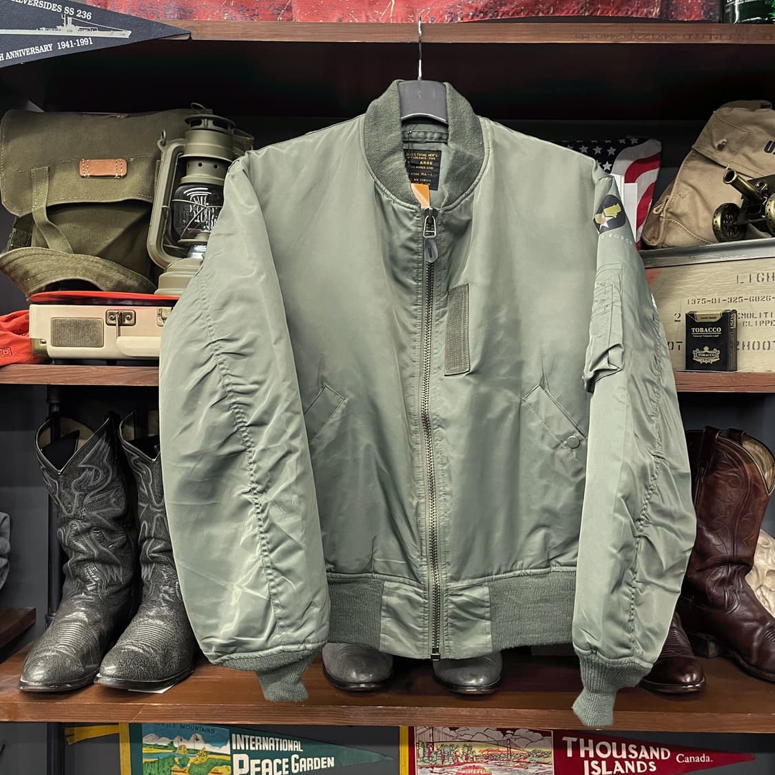 USA 빈티지 U.S 에어포스 미공군 스펠아웃 MA-1 항공 자켓 N60 상품이미지1