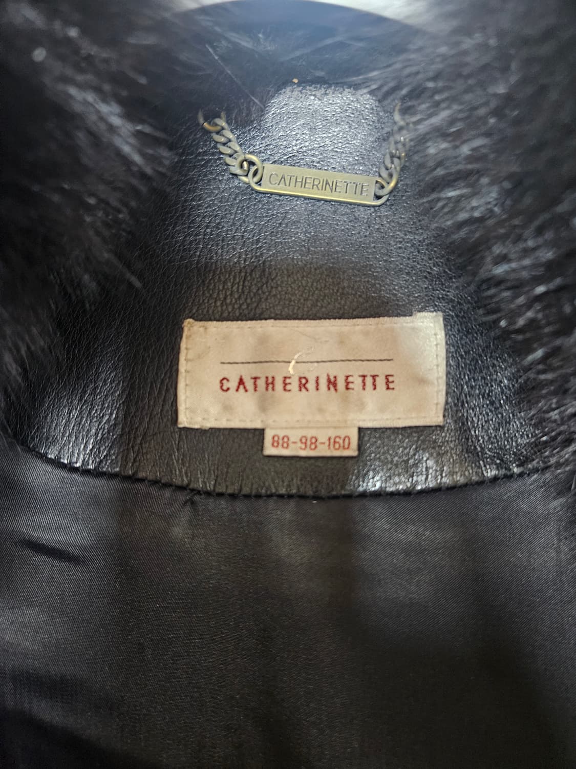 catherinette A라인 가죽롱코트 상품이미지1