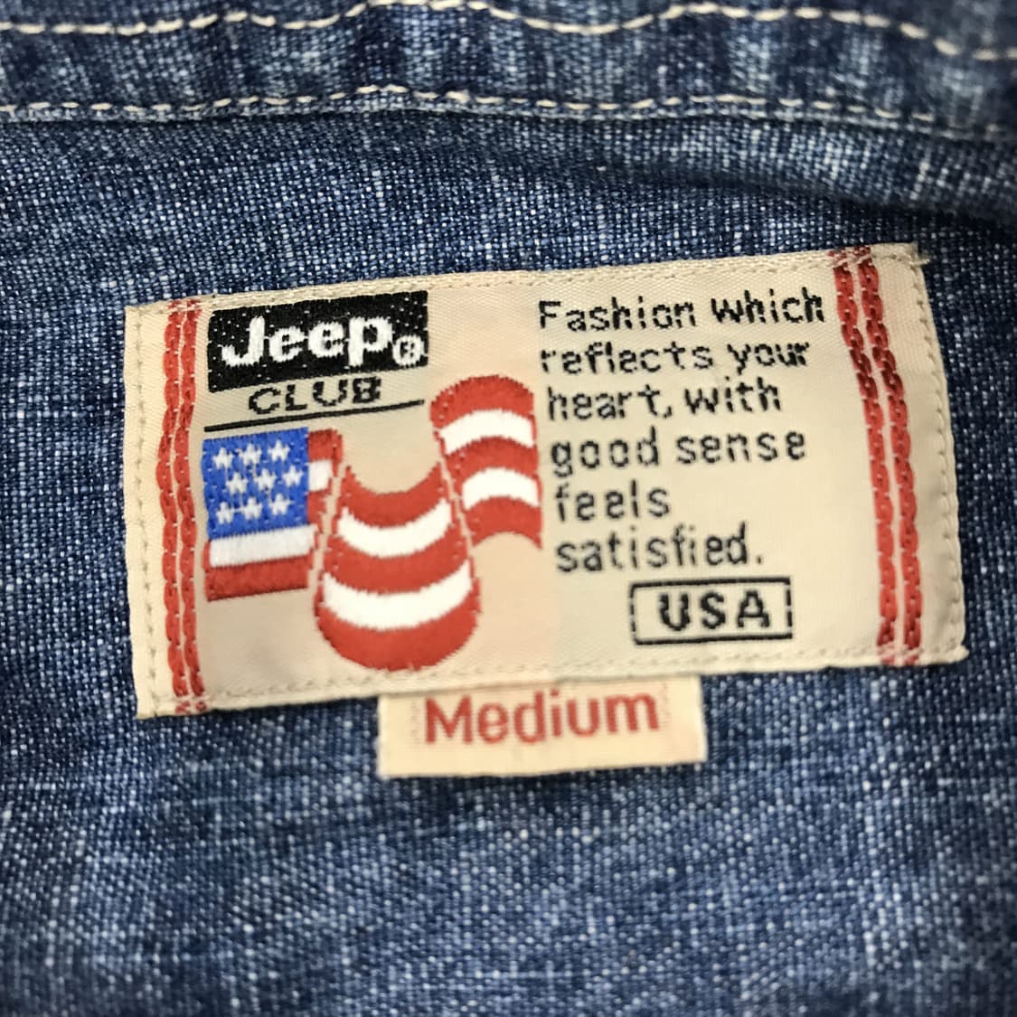 JEEP 지프클럽 90s USA 데님셔츠 [M] 상품이미지5