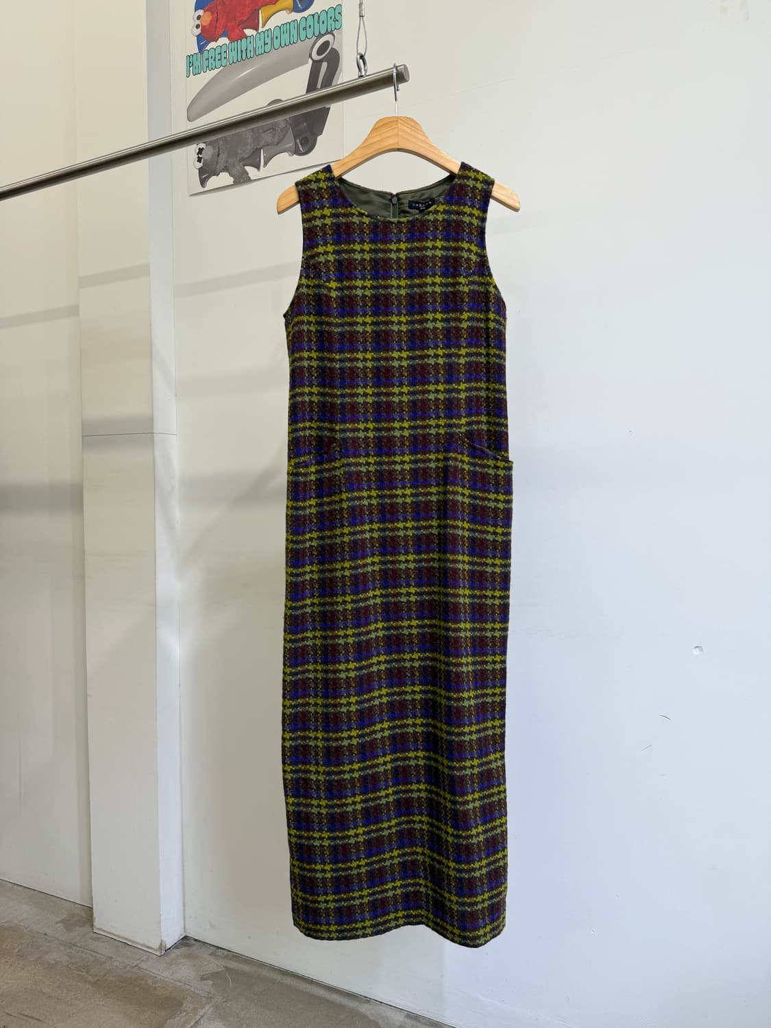 TABASA 울 체크 롱 원피스 상품이미지1