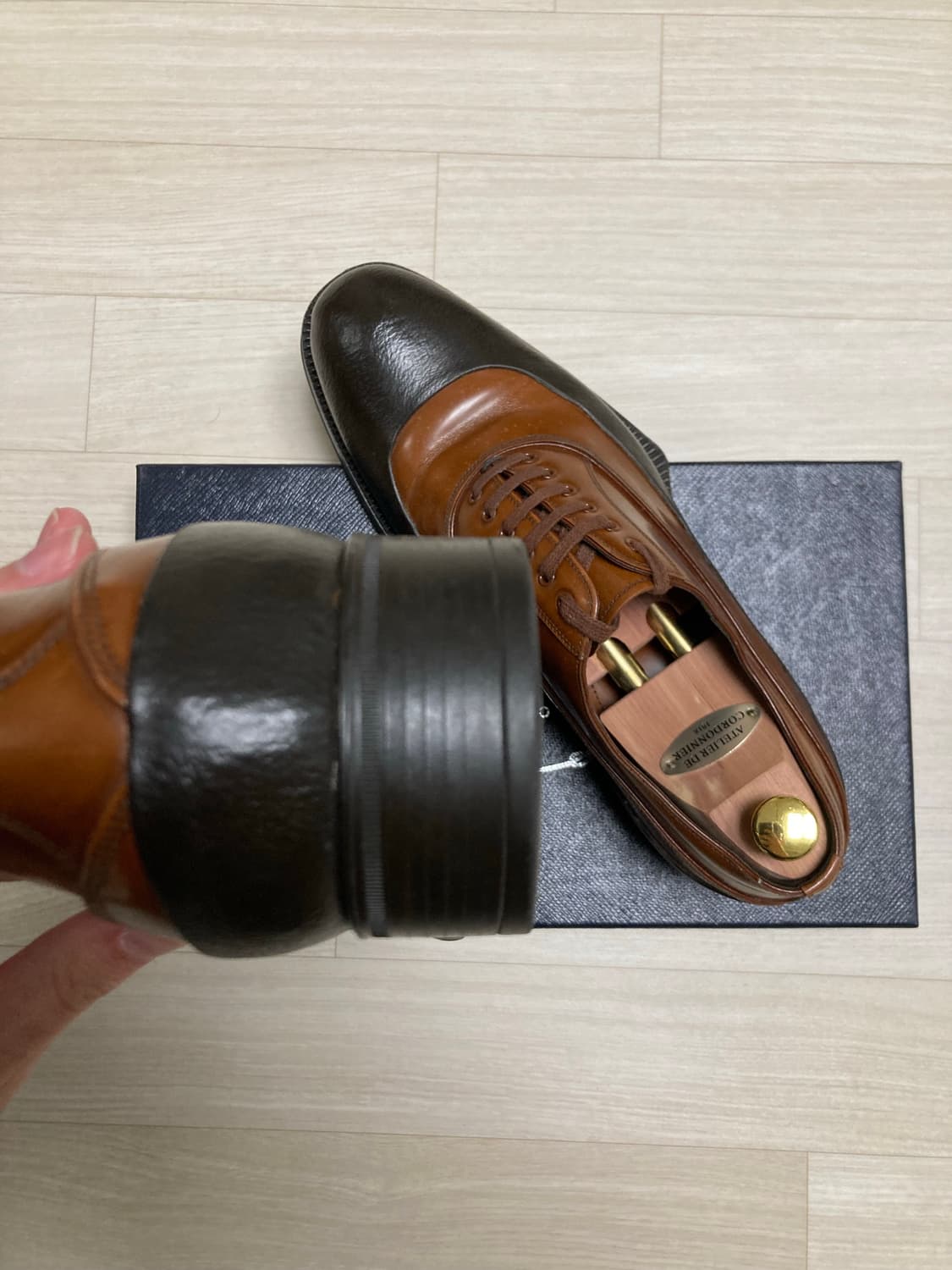 Prada 프라다 브라운 러버딥 러버솔 더비 로퍼  상품이미지4