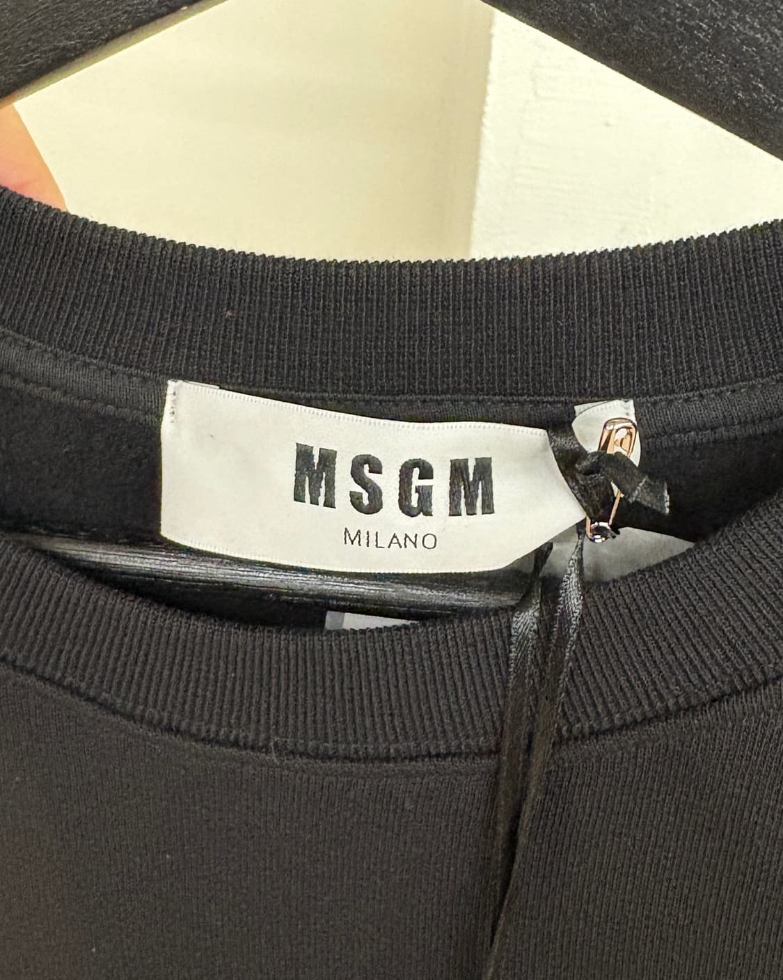 MSGM 블랙 로고 크루넥 스웻 셔츠 상품이미지7