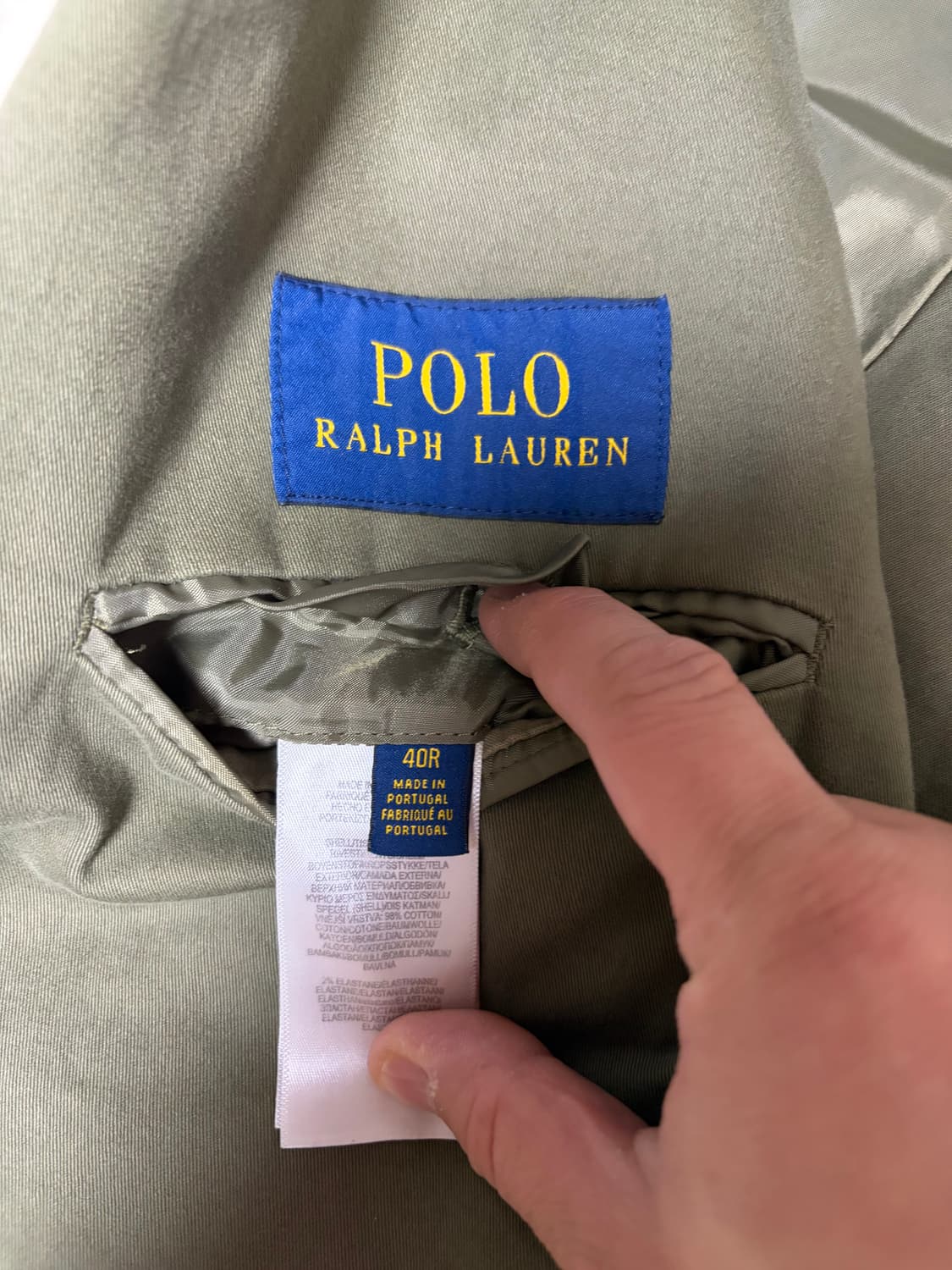 (40R) 폴로 랄프로렌 치노 스트레치 수트 자켓 다크그린 상품이미지3